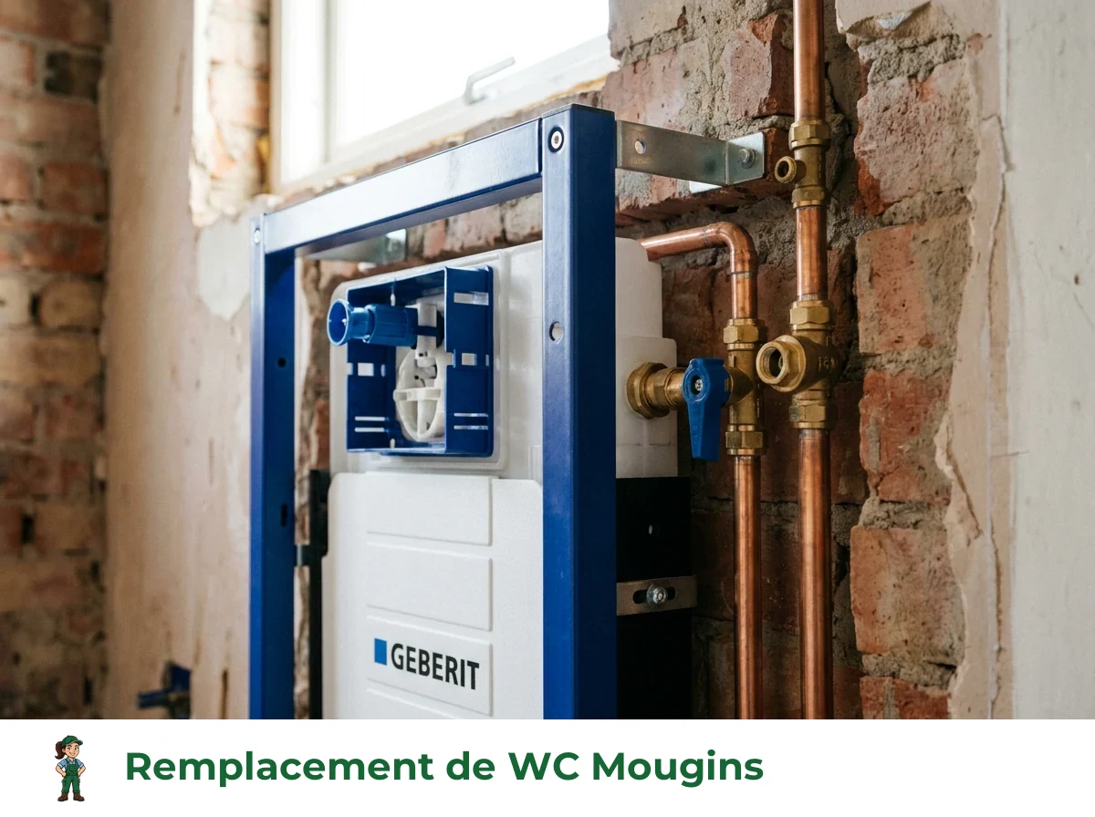 Remplacement de WC à Mougins