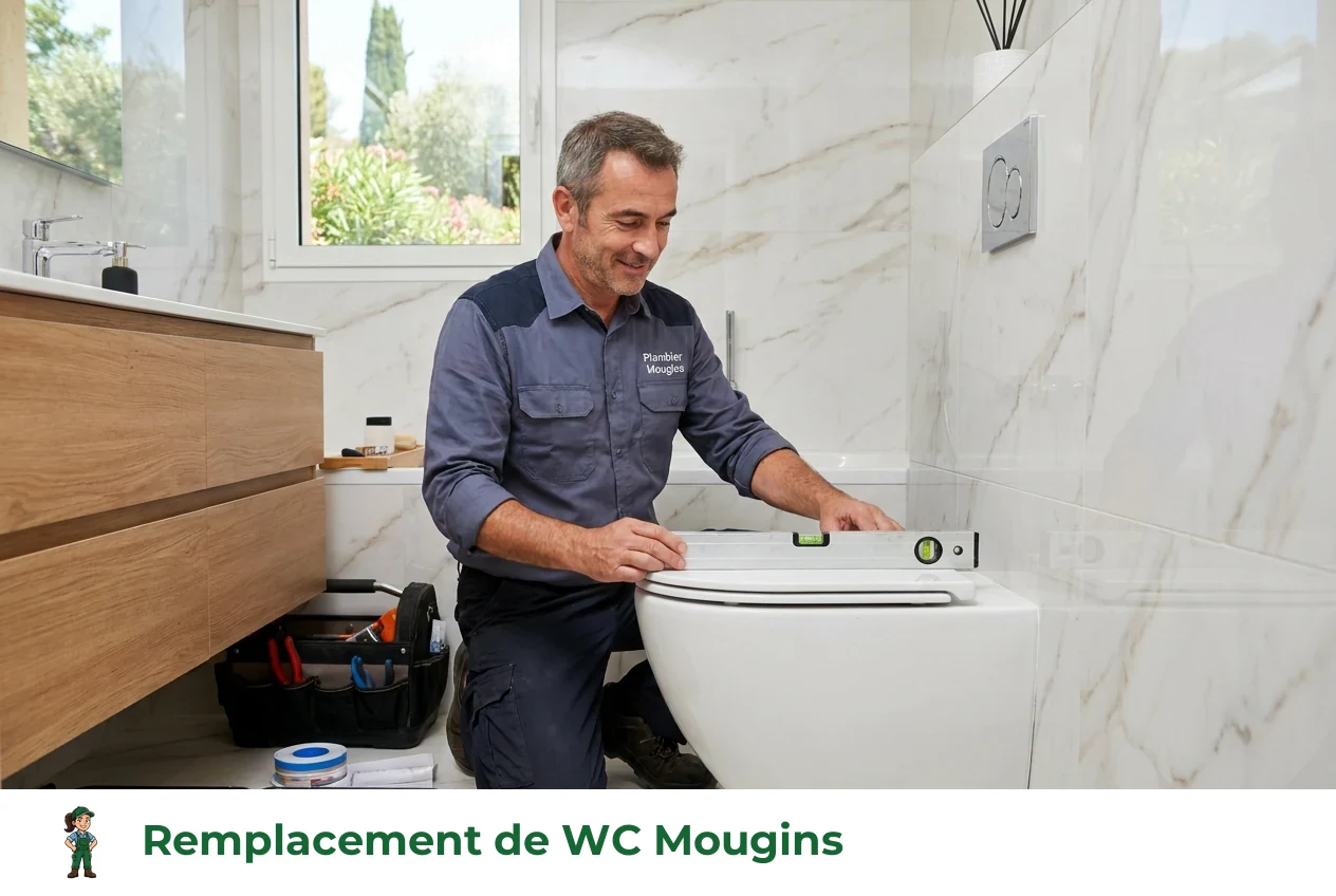 Remplacement de WC à Mougins